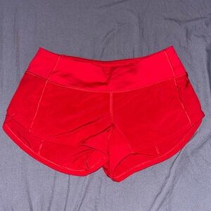 Lululemon speed up low rise lined short 2.5” DARK RED (SIZE 2)